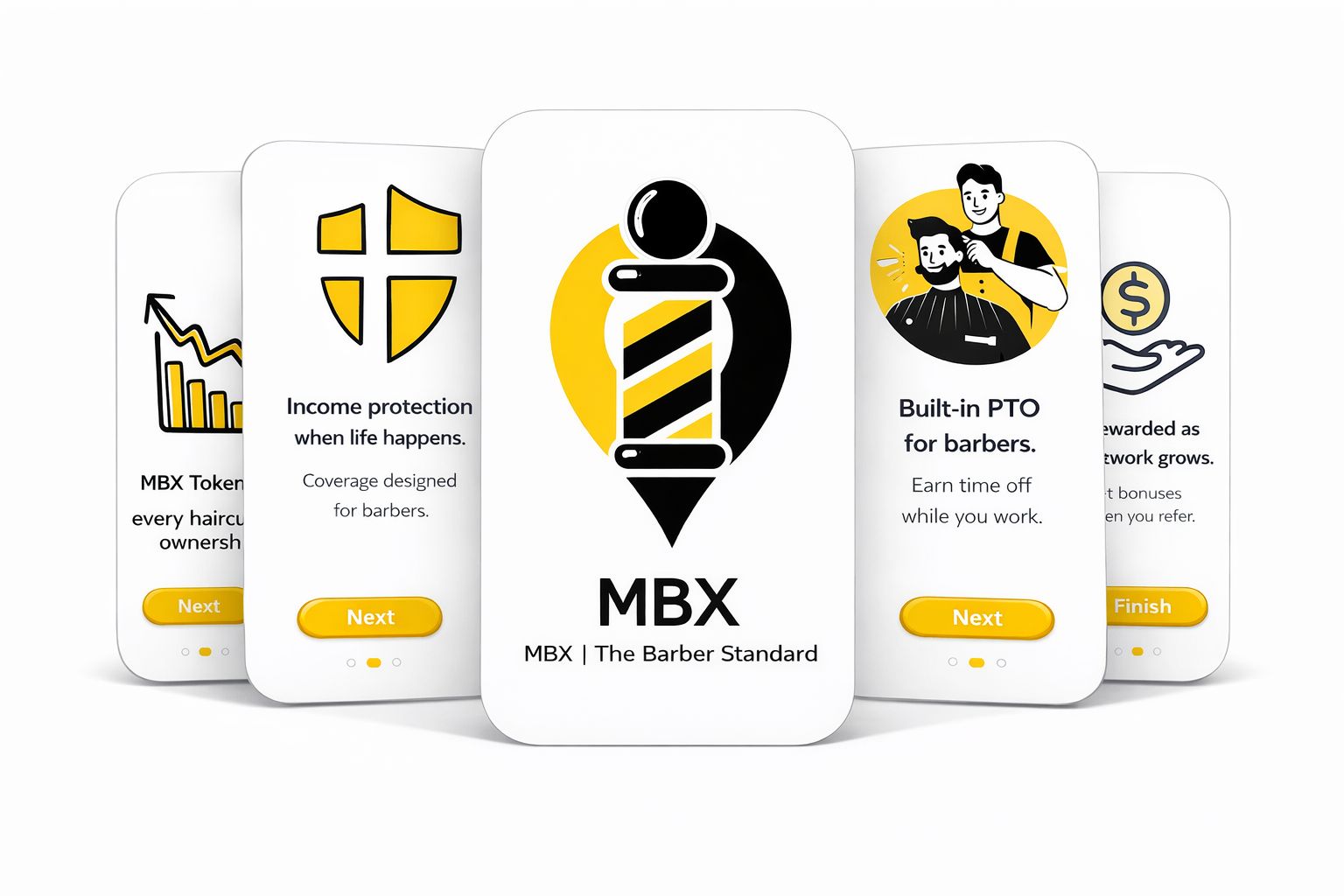 My Barber Expo mobile app preview for barber and client experiences